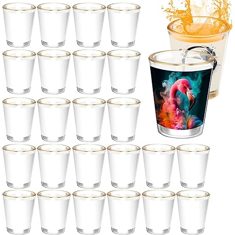 Sublimation Shot Glasses with Golden Mouth: The Epitome of Style and Customization