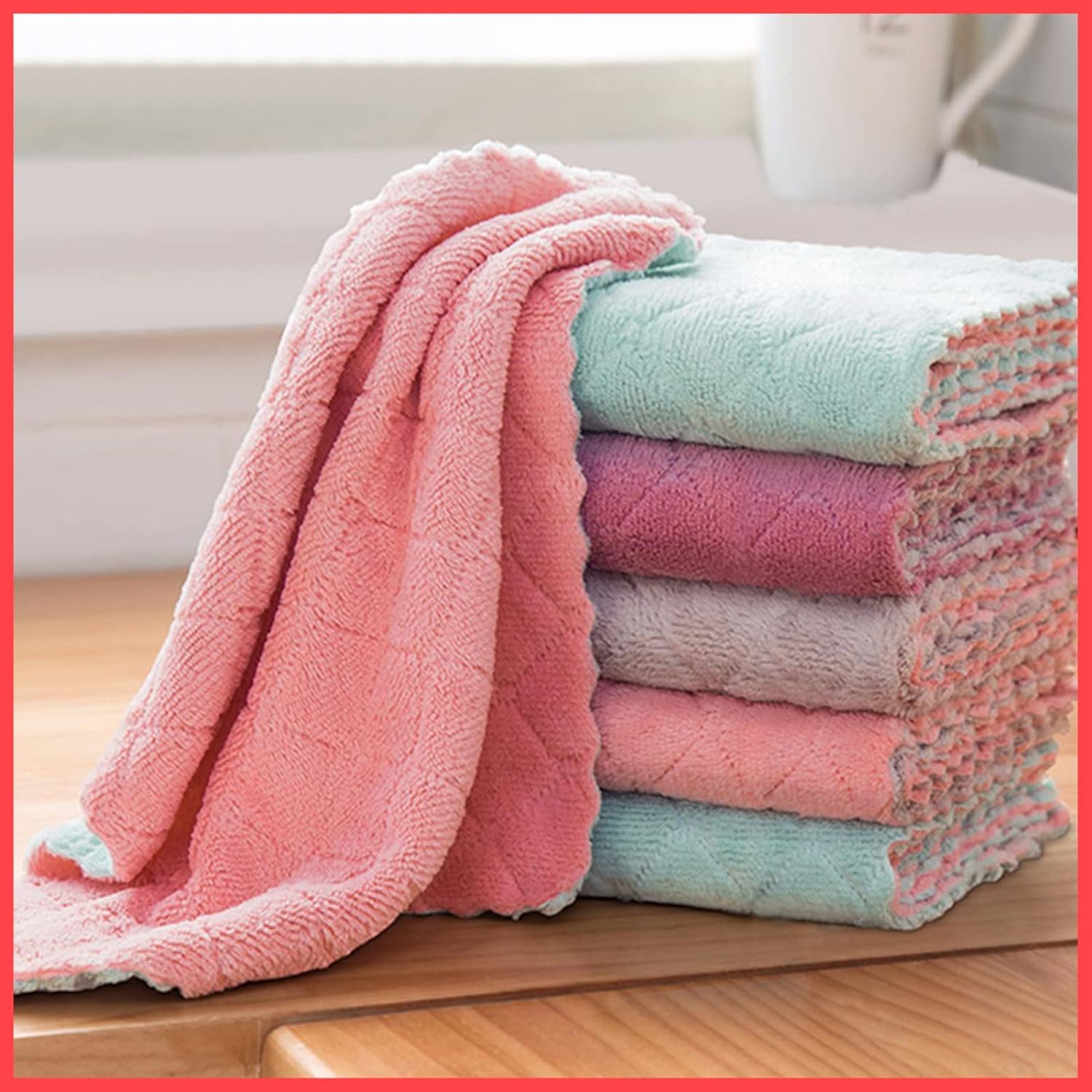 Zollyss Microfiber Cleaning Cloths| Highly Absorbent Lint and Streak Free Multipurpose Wash Cloth Towel Scrubber Duster for Kitchen, Car, Window, Stainless Steel, Silverware (Pack of 15, Multicolor) (B0CN2Q2BB8) Amazon Price History, Amazon Price Tracker