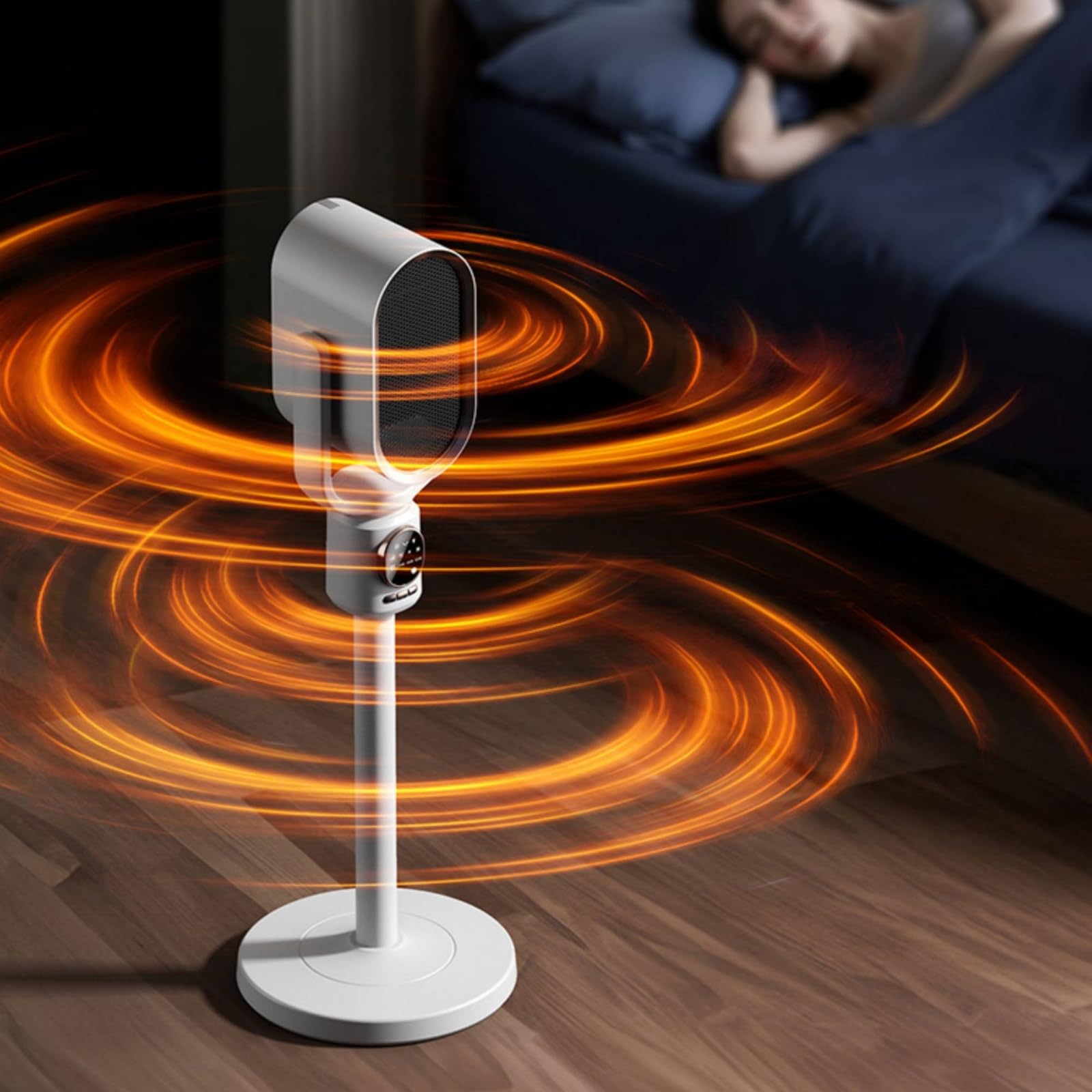Qianly Calefactor Torre Distancia Programable Calefactor Oscilan con mporizador Compacto para Dormitorio, Oficina, Escritorio