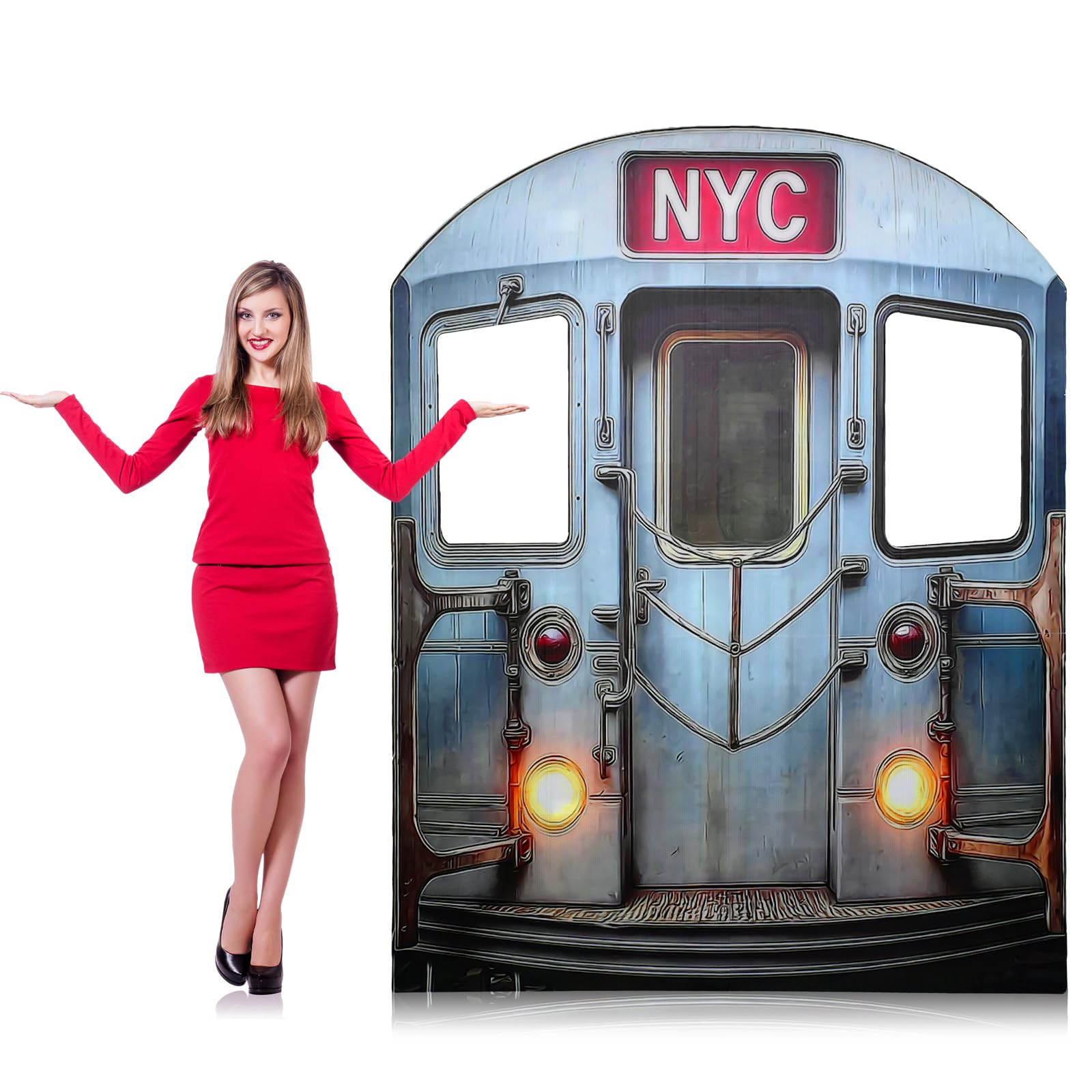 Colingmill 5.5 Ft New York Subway Cardboard Stand up Cutout Backdrop