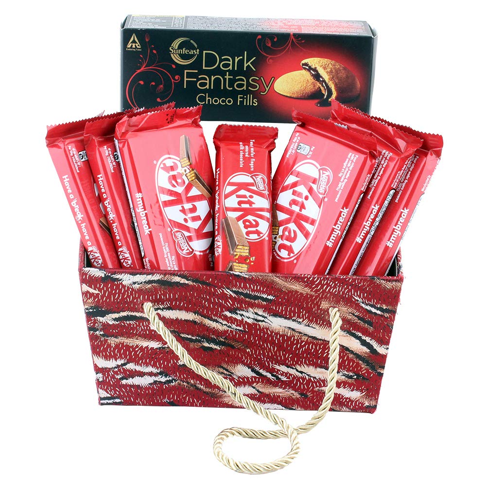 SFU E Com Sweet Gift Hamper For Kitkat Lovers|Impored Kitkat Basket|Chocolate Gift For Rakhi, Valentine, Diwali, Birthday, Anniversary|177-447 Gm (B08YQZ46MT) Amazon Price History, Amazon Price Tracker