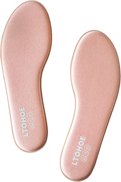 Memory Foam Insoles for Women, Replacement Shoe Inserts for Work Boot, Running Shoes, Hiking Shoes, Sneaker, Cushion Shoe Insoles Shock Absorbing for Foot Pain Relief, Comfort Inner Soles Pink US 8