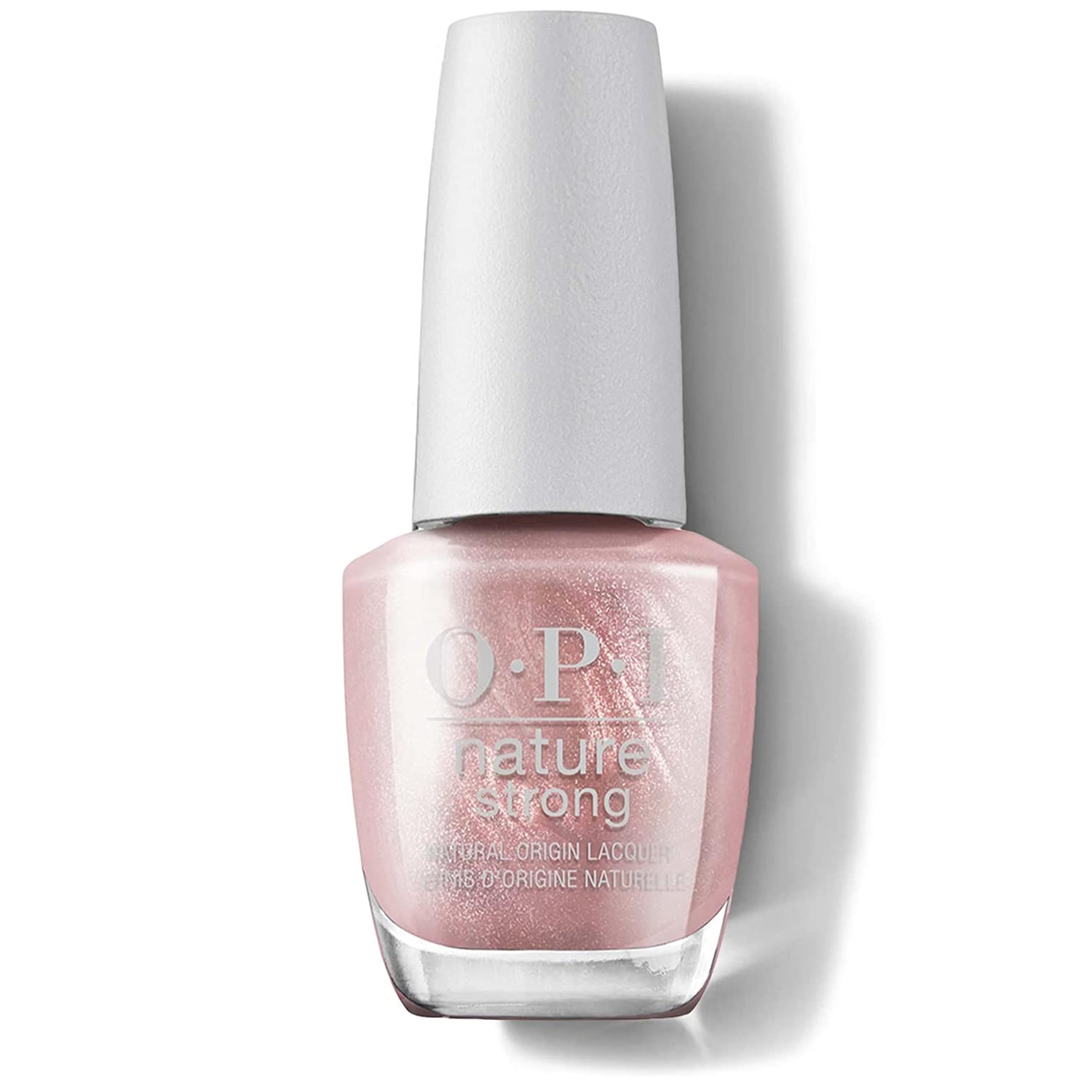 OPI Nature Strong Nagellack Intentions are Rose Gold – langanhaltender Nagellack mit veganer, innovativer Formel mit natürlichen Inhaltsstoffen – für glänzende Nägel in Roségold