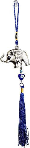Miniatura 3 de Amuleto colgante de elefante azul turco (Nazar) para colgar en la pared y el automóvil, decoración del hogar, regalo de bendición