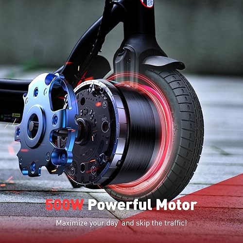 Miniatura 26 de iScooter Patinete eléctrico para adultos, motor eléctrico de 800 W, alcance de hasta 25 millas, velocidad máxima de 25 MPH, neumáticos todoterreno