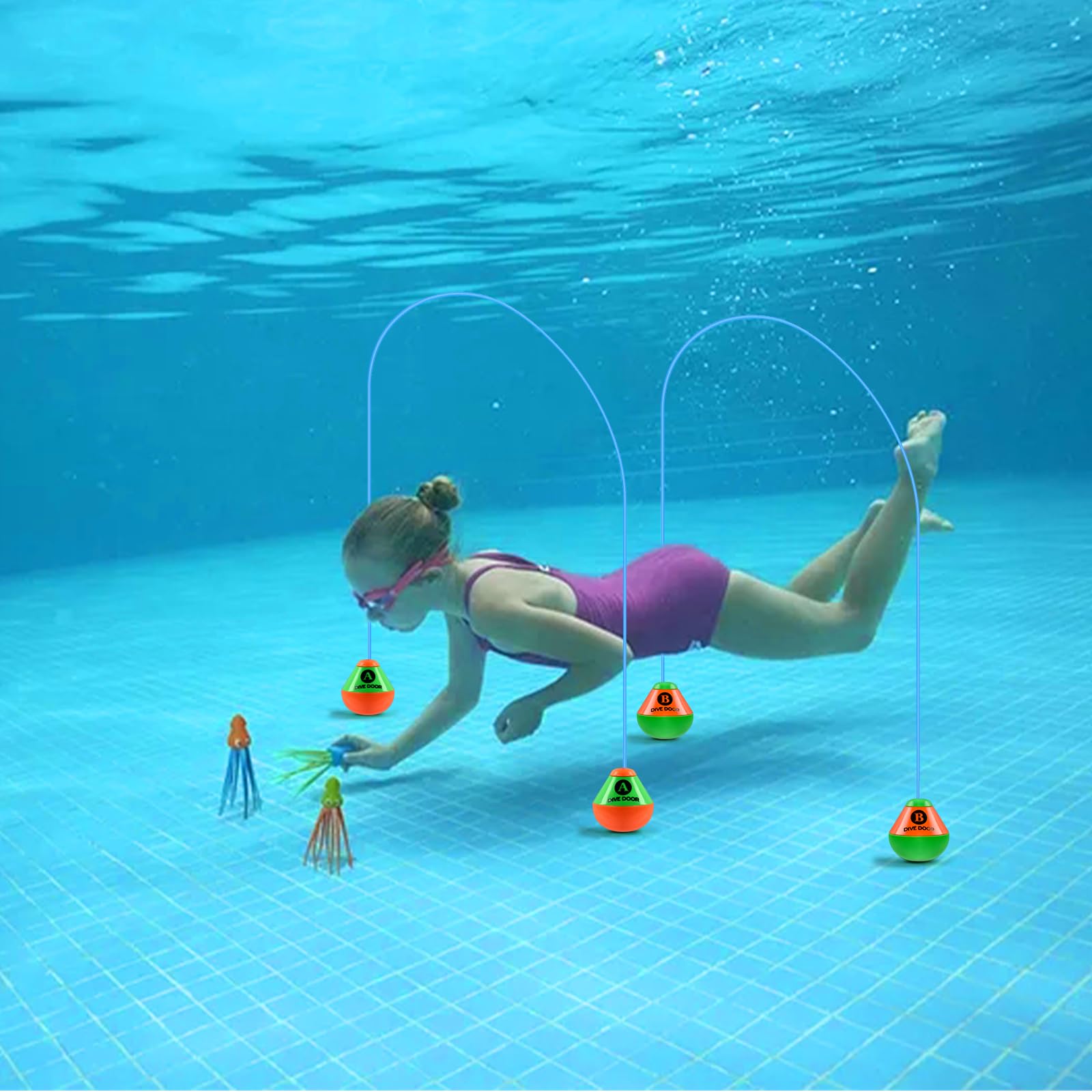 Hinchables Para Piscina Wondsea Piezas Juguetes De Buceo,Anillos