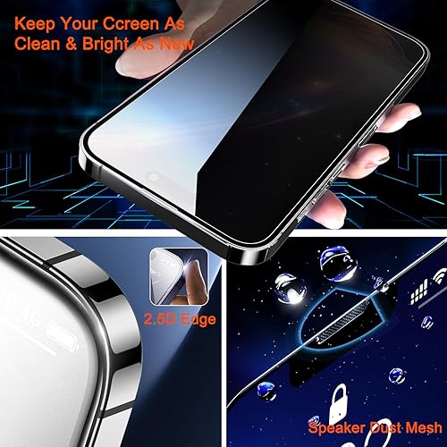 Miniatura 4 de SIBEITU Protector de pantalla para iPhone 12 Pro, 6.1 pulgadas, dureza 9H, vidrio templado, paquete de 3