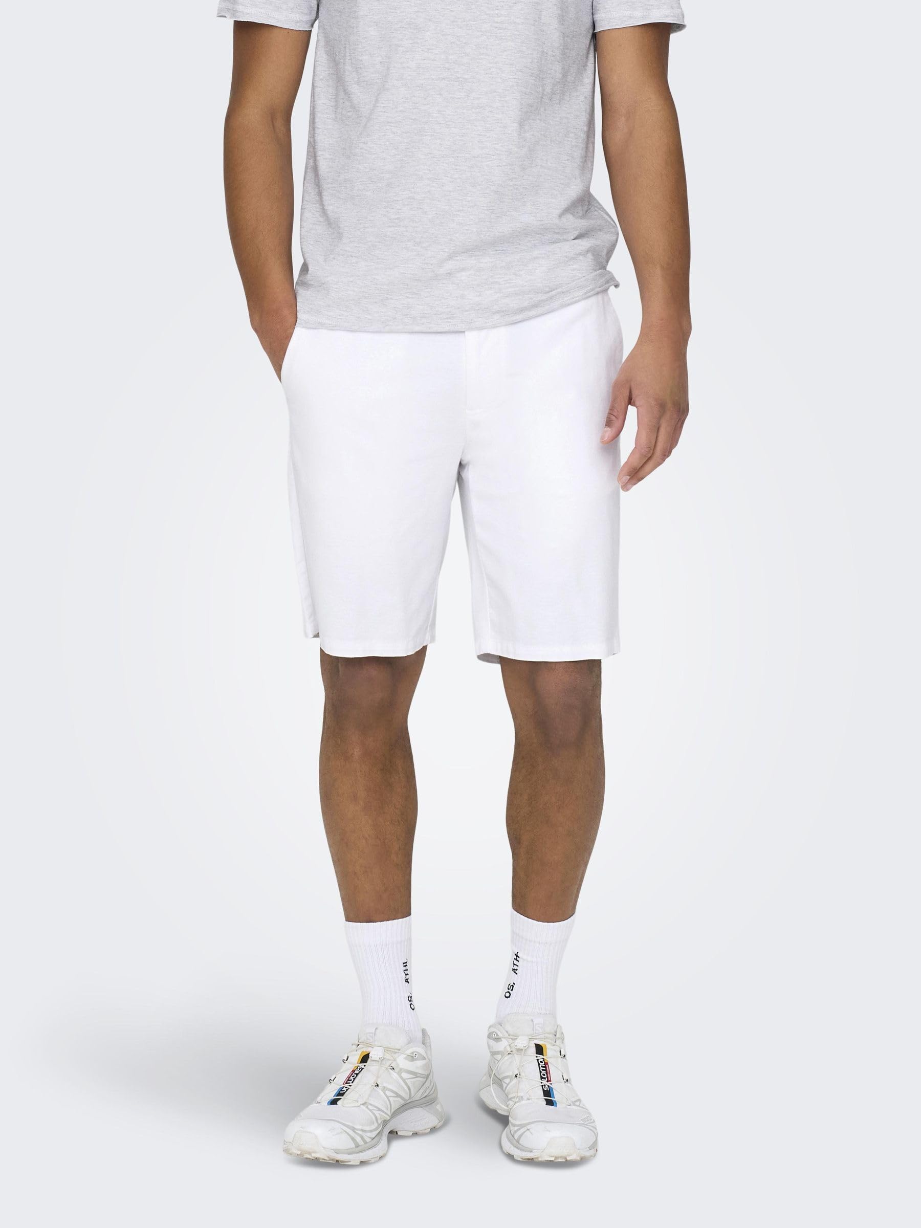 Only & Sons Onsmark 0011 Cotton Linen Shorts Noos - Szorty chinosy Mężczyźni