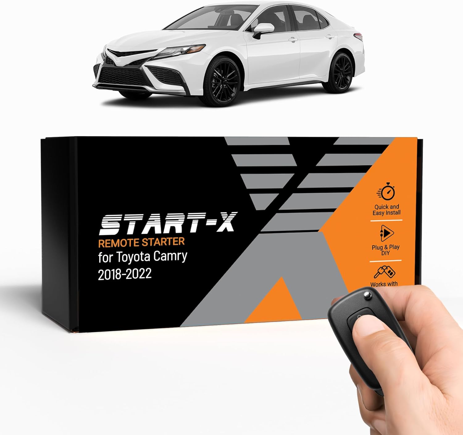 Start-X Remote Starter Kit for Toyota Camry (2018, 2019, 2020, 2021, 2022) Vehicles | Push-to-Start Ignition | Plug & Play Install | Lock 3X to Remote Start | Zero Wire Splicing