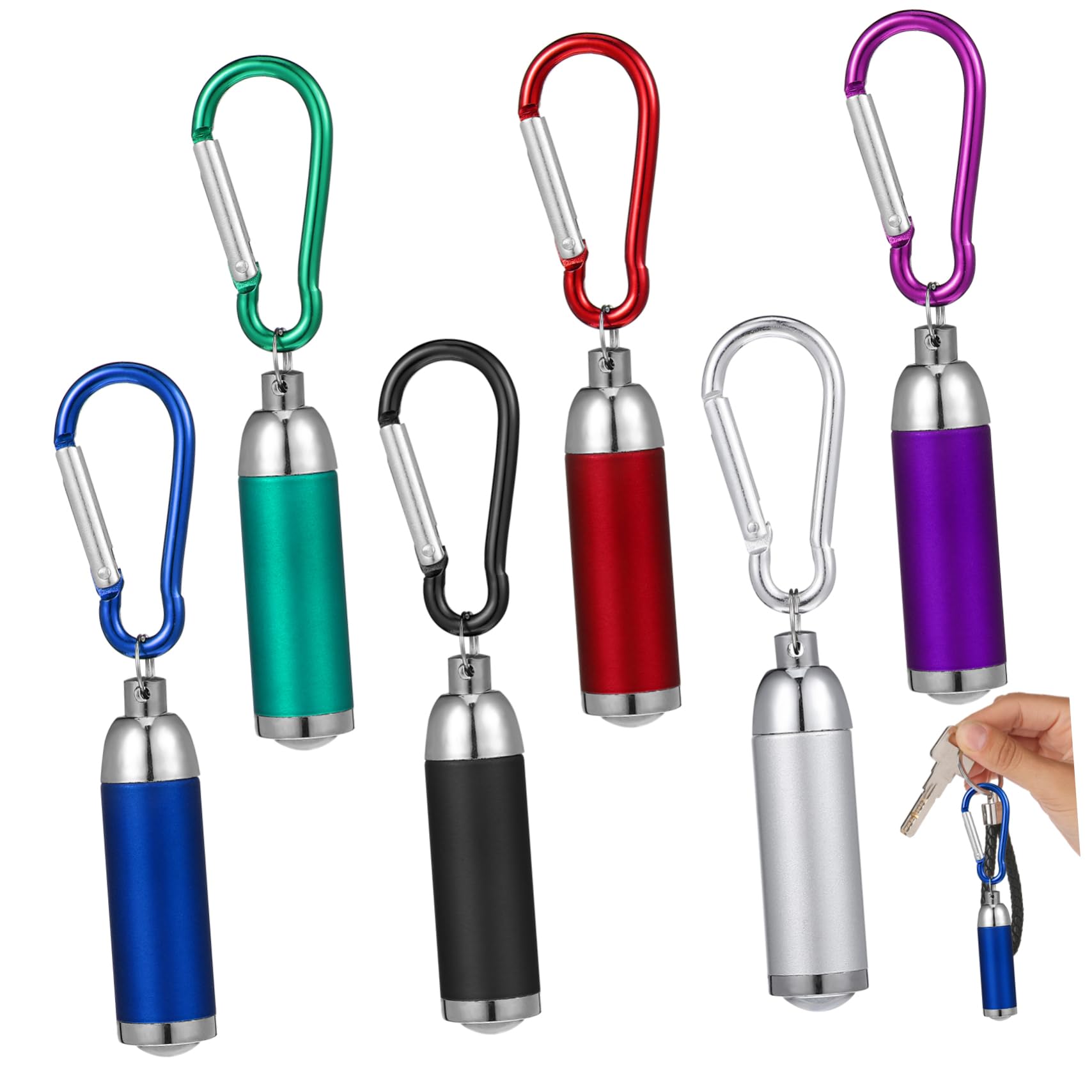 Gadpiparty 12PCS Mini Keychain Flashlight Versatile Outdoor Camping Lightweight Aluminium Alloy Design for Keyrings Backpacks Home Use All Occasions