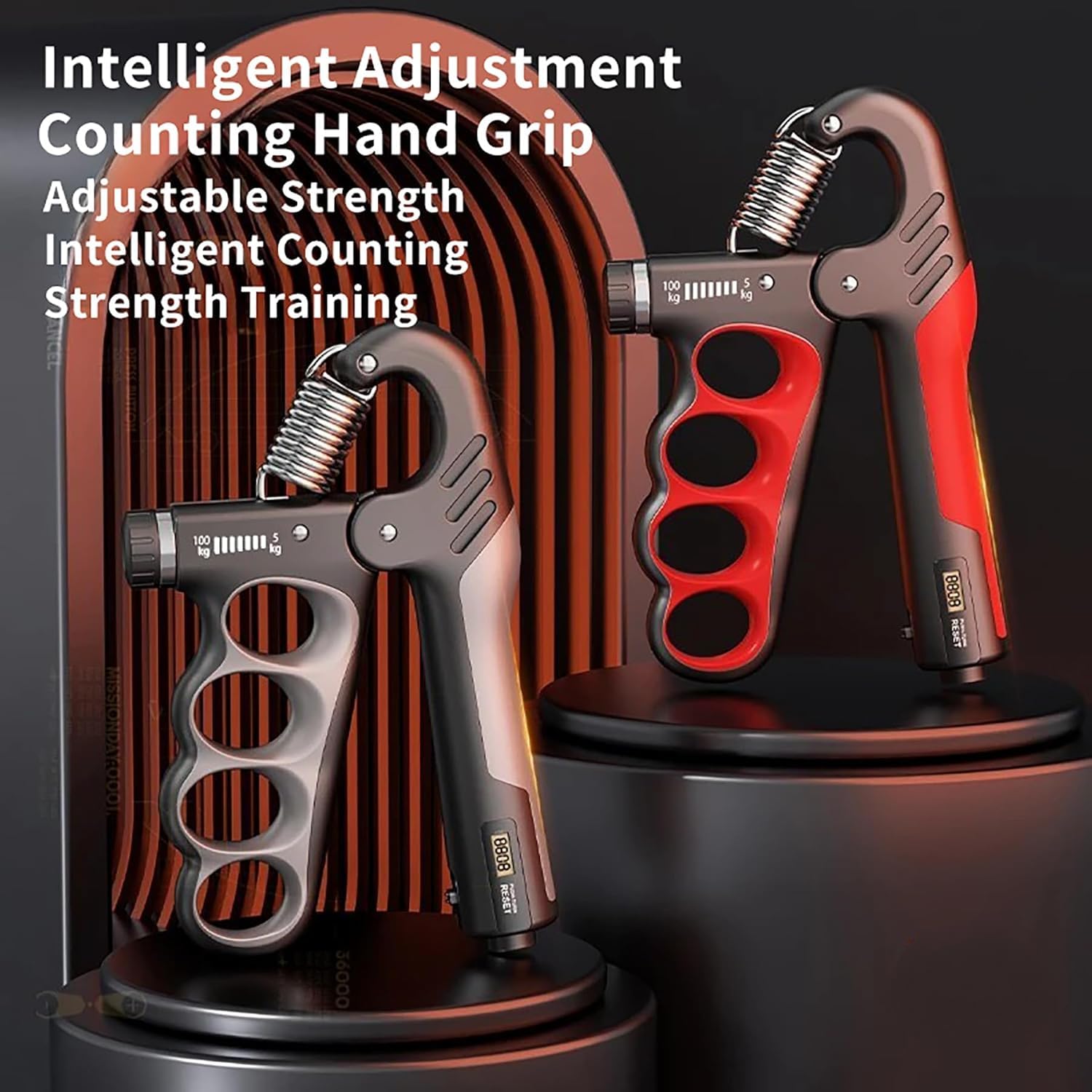 Allenatore di forza della presa regolabile (5-100 kg) – Design ergonomico per avambraccio/dito rafforzamento atleti/musicisti/riabilitazione