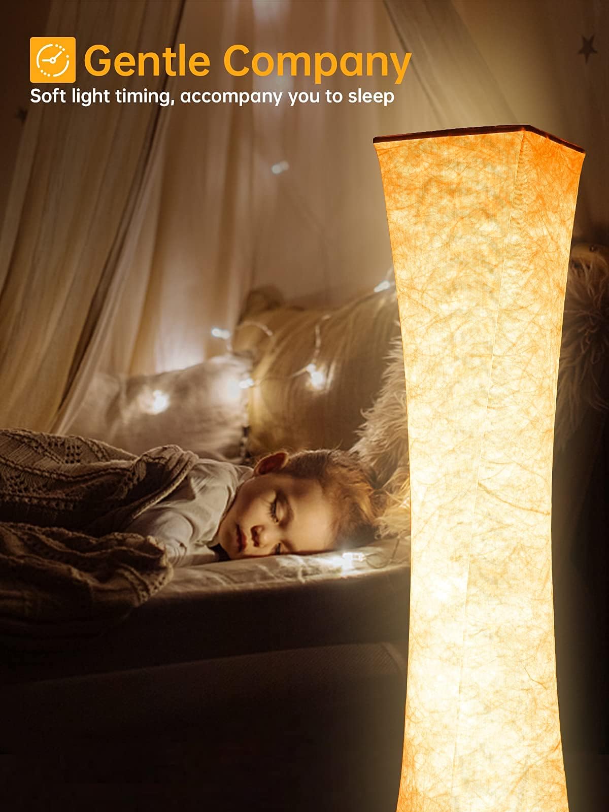 Lampada da Terra LED da Soggiorno Dimmerabile, Piantana Intelligente RGB Moderna, Lampada da Terra con Telecomando, Tessuto, Lampada da Terra Bianca per la Camera da letto, Sala Giochi, 156cm