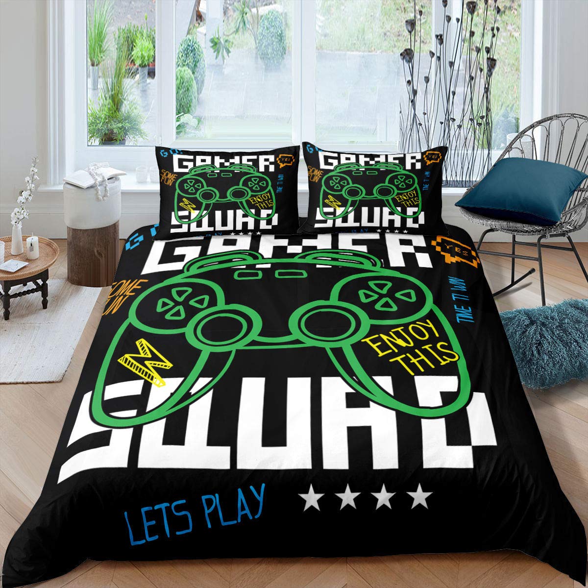 Housse de Couette Gamepad King cadeau idéal pour lit d'ado passionné de jeux vidéo