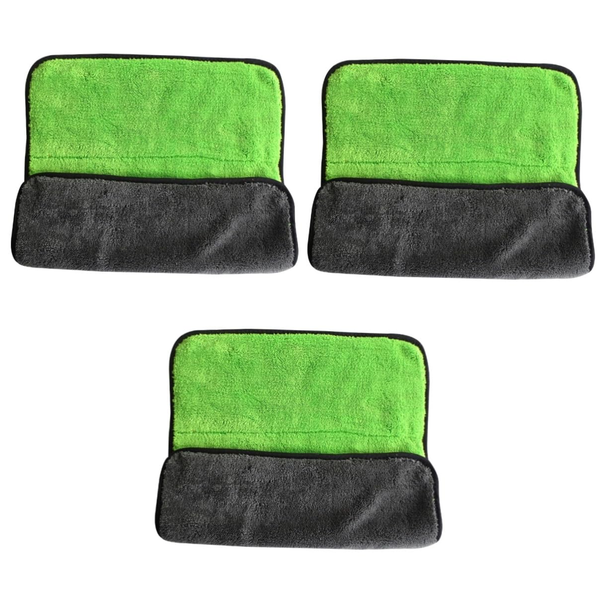iplusmile 3pezzi Asciugamani Microfibra Per Auto Asciugatura Rapida e Assorbente Panni Per Pulizia Sicuri Su Superfici Delicate Per Auto Casa Colore Verde