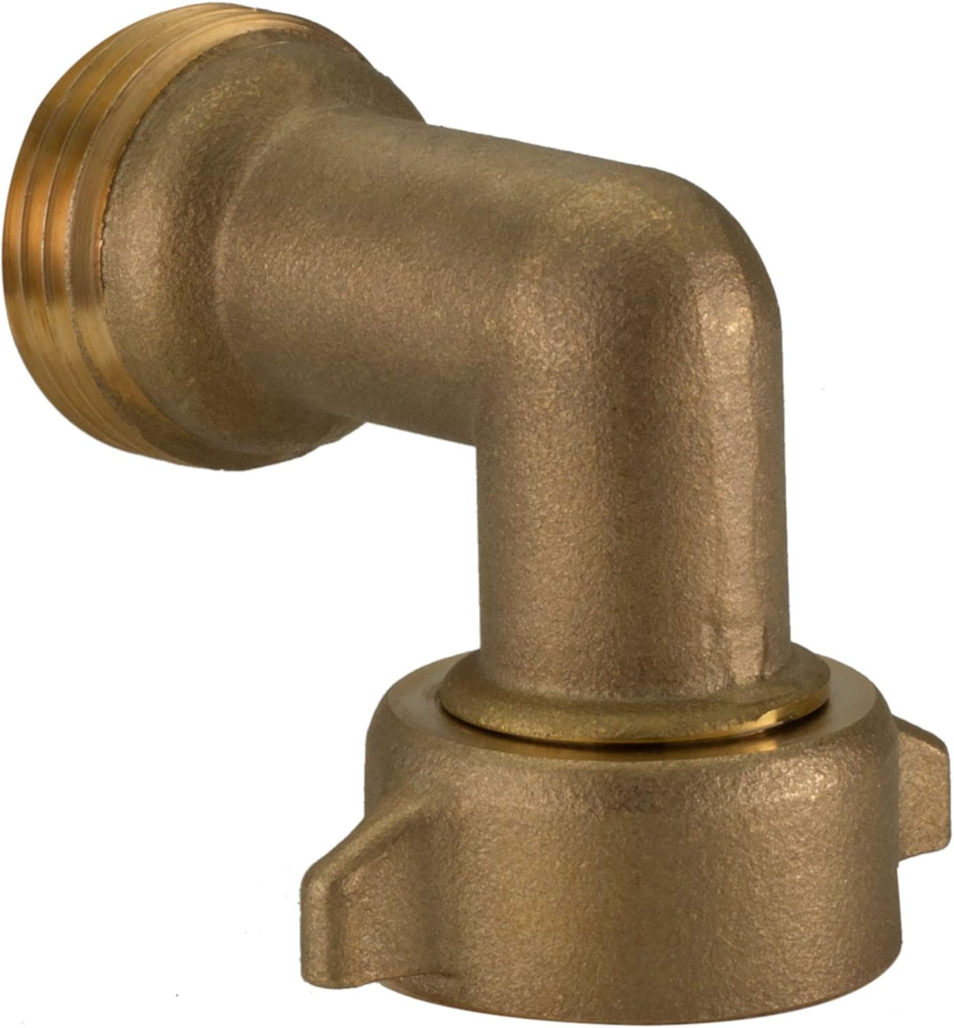 RecPro RV City Water Fill Inlet | Black | Optional Hose Elbow | Flange Brass with Check Valve | Camper | Trailer | Marine | Made in USA (with Hose Elbow)