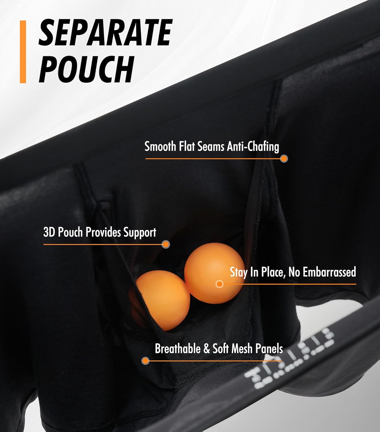 Separatec Mens Underwear with Separate Pouch Moisture Wicking Micro Modal Boxer Briefs Seamless Underwear with Fly 4 Pack - Image 2