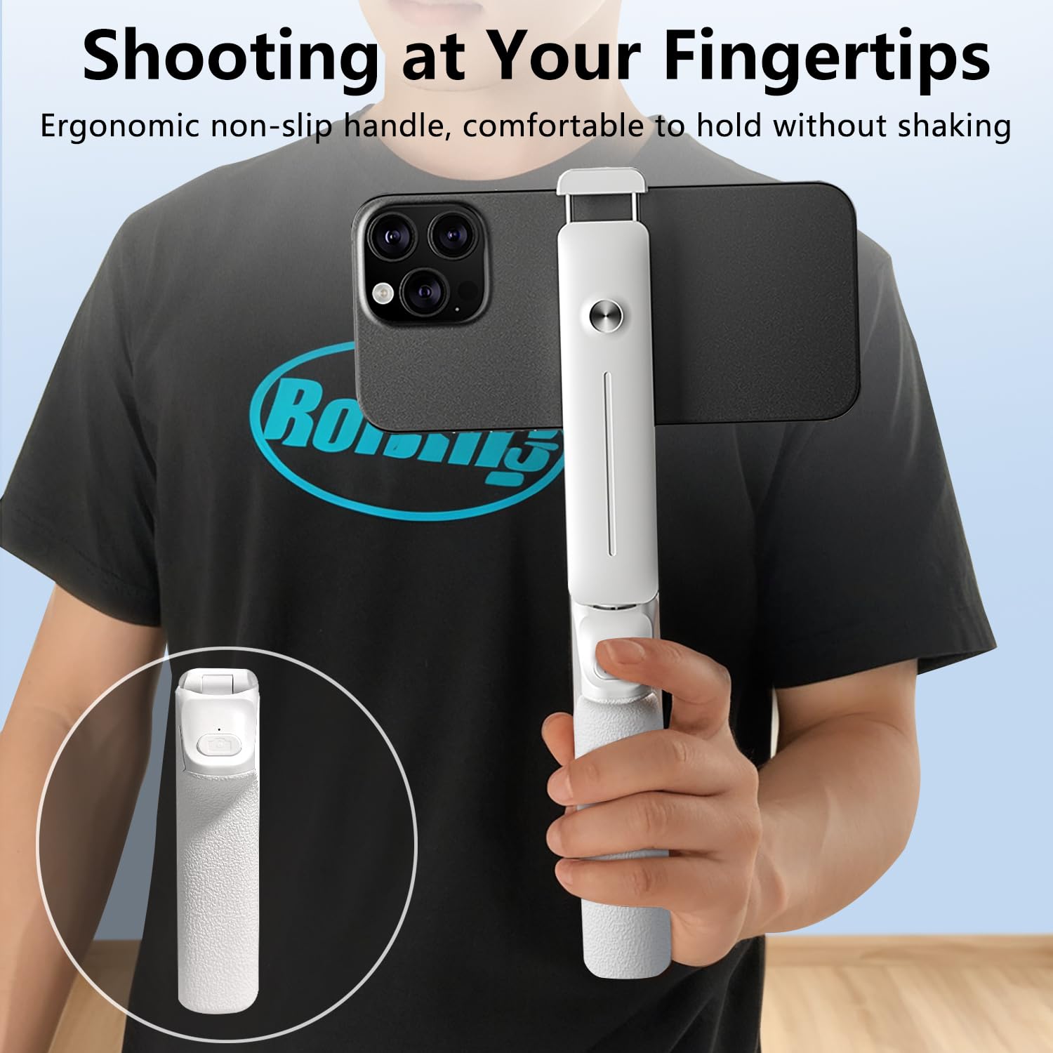 Trépied Pour Perche à Selfie Avec Télécommande Bluetooth