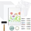 Fuyoooo Gel Printing Plate Kit, Complete Printmaking Set with 5 x 7 Gelatin Plate, Brayer, Printmaking Paper, Acrylic Paint and Essential Tools for Mixed Media Art, Monoprinting, Card Making