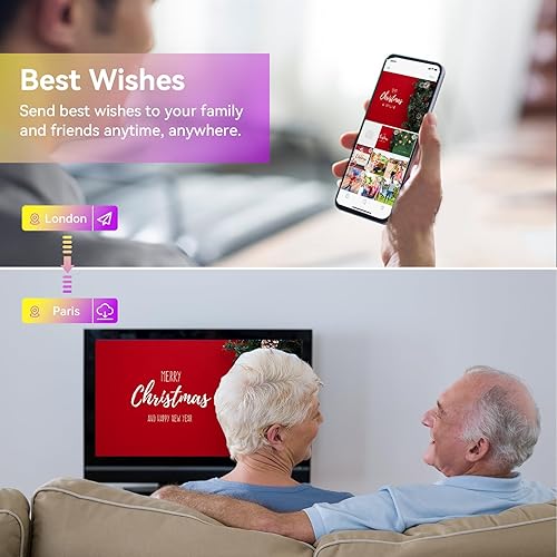 Miniatura 5 de Dasfiwo Marco de fotos digital de 10.1 pulgadas, Smart WiFi, marco de fotos digital 1280 x 800 HD IPS, rotación automática, comparte fotos o videos