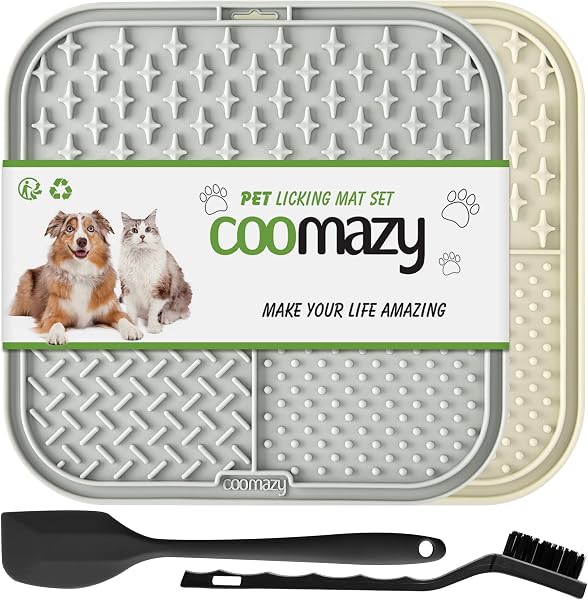 Coomazy Leckmatte Hund, 2er-Set mit Saugnapf