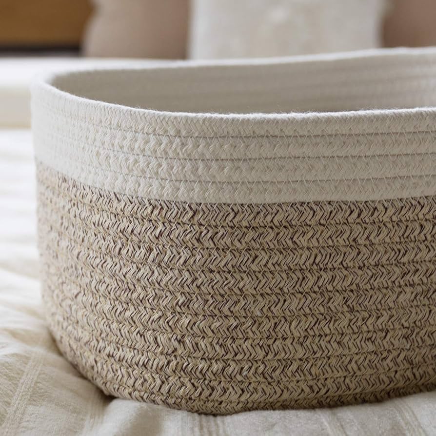 ♥Marieマリー♥コットンカバー付きバスケット ♥Marieマリー♥コットンカバー付きバスケット