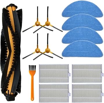 Central Robot Vacuum Cleaner Brush Filter Mop Primary Filter, Compatible with Coredy FL022. Robot Vacuum Cleaner Rplacement AccessoriesA
