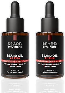 BEARD BROTHERS Alpha Beard Growth Oil for Men Fast Beard growth and Mustache Growth with Almond Jojoba and Natural Oils No Price In India