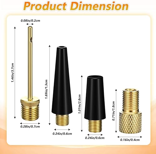 Miniatura 4 de Kit de aguja de bomba de bola, reemplazo de neumático de inflado para compresor de aire portátil para neumáticos inflables, bicicletas, bicicletas,