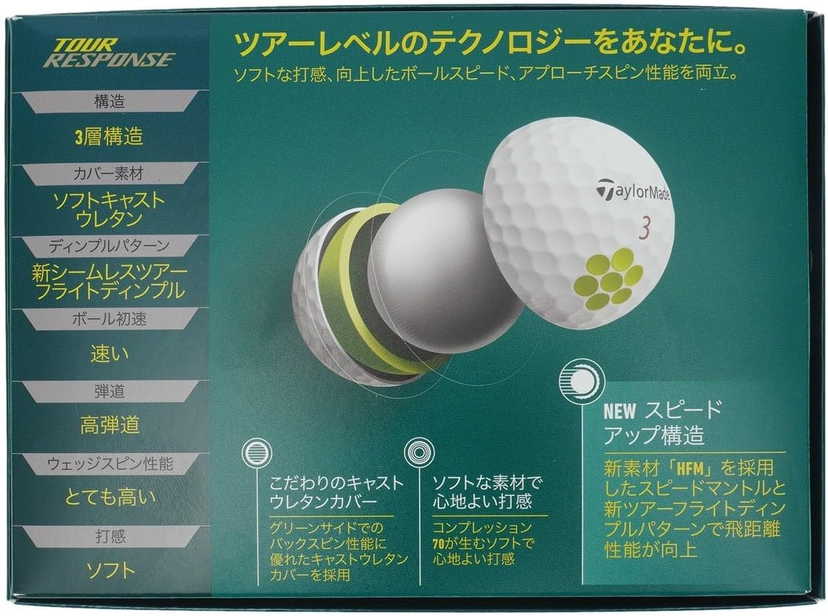 Taylor Made TM22 Tour Response JPN dz Tour Response Golf Balls 2022 White