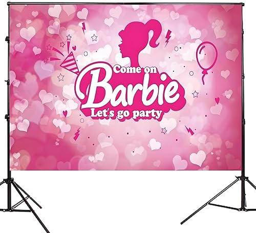 Miniatura 2 de Decoraciones de fiesta para niñas, suministros de fotografía, fondos de fotografía rosados, temática de fiesta de cumpleaños, fondos de fotos de