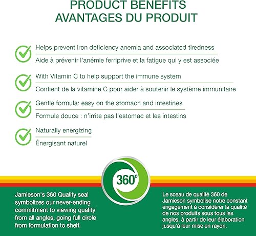 Miniatura 3 de Jamieson Hierro suave de alta absorción, 150 cápsulas de tamaño económico
