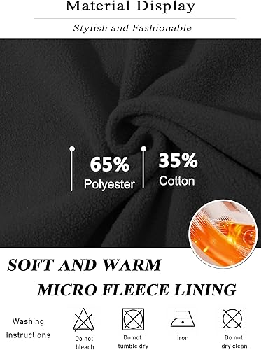 Miniatura 6 de BIYLACLESEN Sudadera con capucha para hombre, con forro polar suave, sudadera con capucha y bolsillos canguro