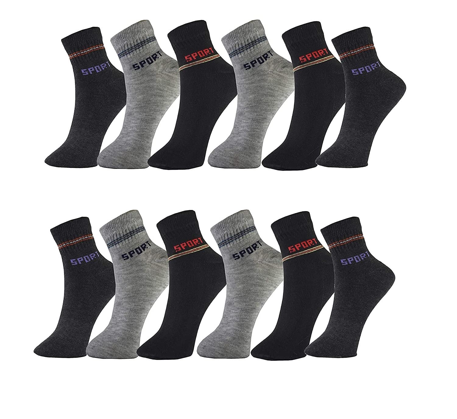 Socks for Men Stylish Design Cotton Ankle Length for Anti-Slip Athletic Socks for Running, Gym Soft-image-37