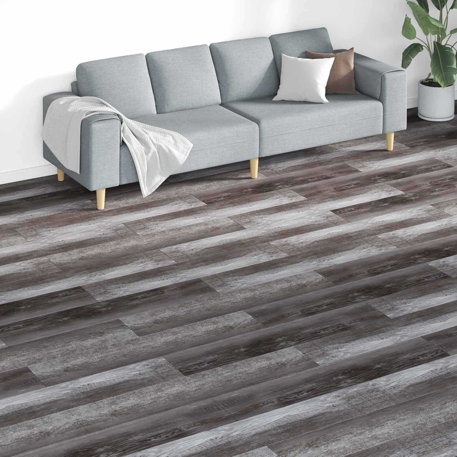 Deski podłogowe, 18 szt., brązowe, 5,26 m², PCW, samoprzylepna, laminat, płytki winylowe, parkiet, izolacja akustyczna, do salonu, sypialni, kuchni, łazienki, korytarza, biura, wilgotnych
