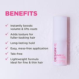 Design.Me PUFF.ME Hair Powder - Texture Powder - Root Lifting with Strong, Long-Lasting Hold - Instantly Boosts Hair Volume for Women - For Straight, Wavy & Curly Hair