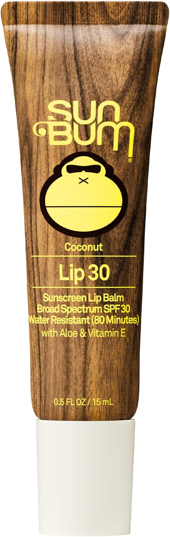 Sun Bum SPF 30 Lip Balm Sunscreen - Broad Spectrum Moisturizing Sunscreen with Aloe & Vitamin E - Hawaii 104 Act Compliant (Made Without Octinoxate & Oxybenzone) - 0.5 oz