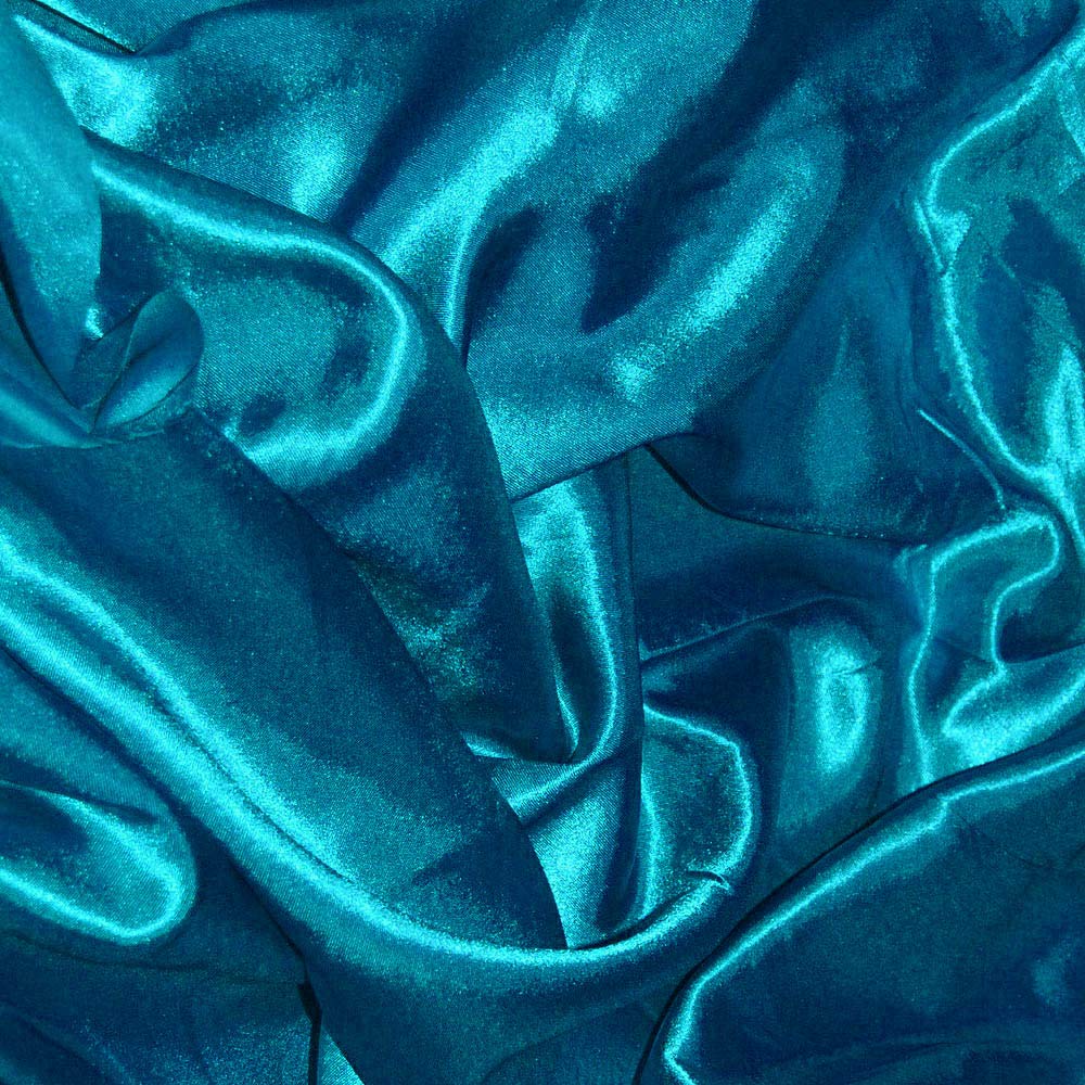 Silky Satin Fabric Material Poly Craft Dress Costume Bridal Prom 150cm Wide - Per metre (Teal)
