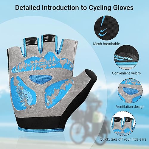 Miniatura 5 de 1 par de guantes de ciclismo de otoño 2025 para hombre, diseño de bloqueo de color, guantes de ciclismo acolchados para ciclismo, entrenamiento para