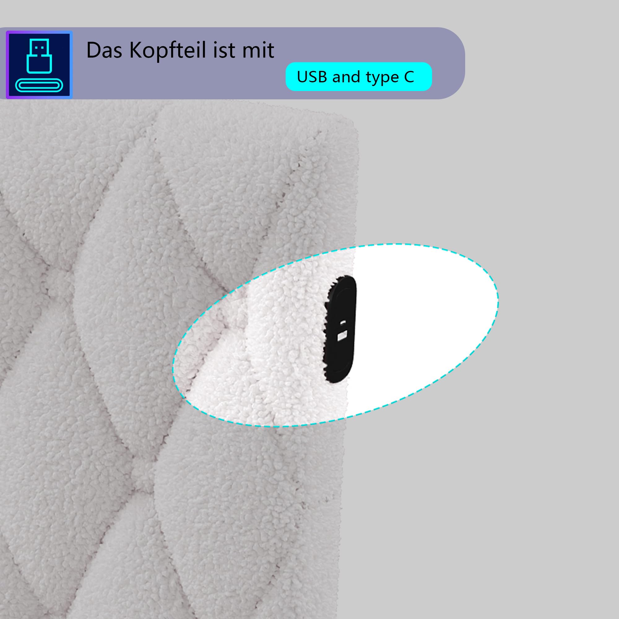 Polsterbett Schlafsofa 140x200 cm mit LED-Beleuchtung und USB-Anschluss, Bettgestell mit Lattenrost & Kopfteil, Multifunktionales Tagesbett Daybett Jugendbett für Gäste und Wohnzimmer(Typ B+ Beige)