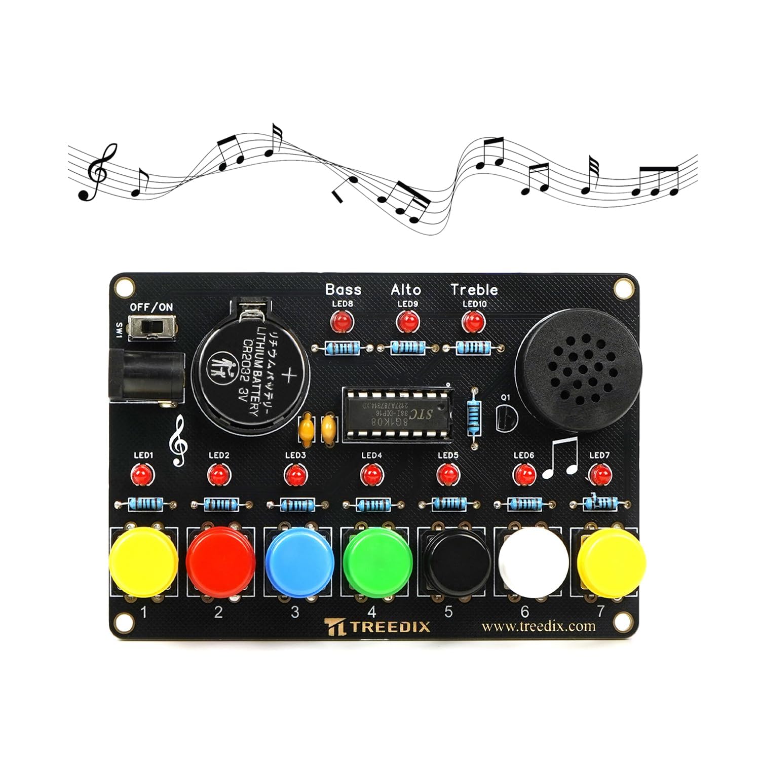 Treedix Solder Practice Projects DIY Piano Soldering Project Kit Circuit Boards Trainning Board Electronics Solder Practice Kit for Beginners Students and DIYers - Image 4