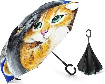 猫の絵画風デザイン 雨傘 雨傘 ビニール傘 ステンドグラス風 猫 ネコ ねこ ジャンプ傘 長