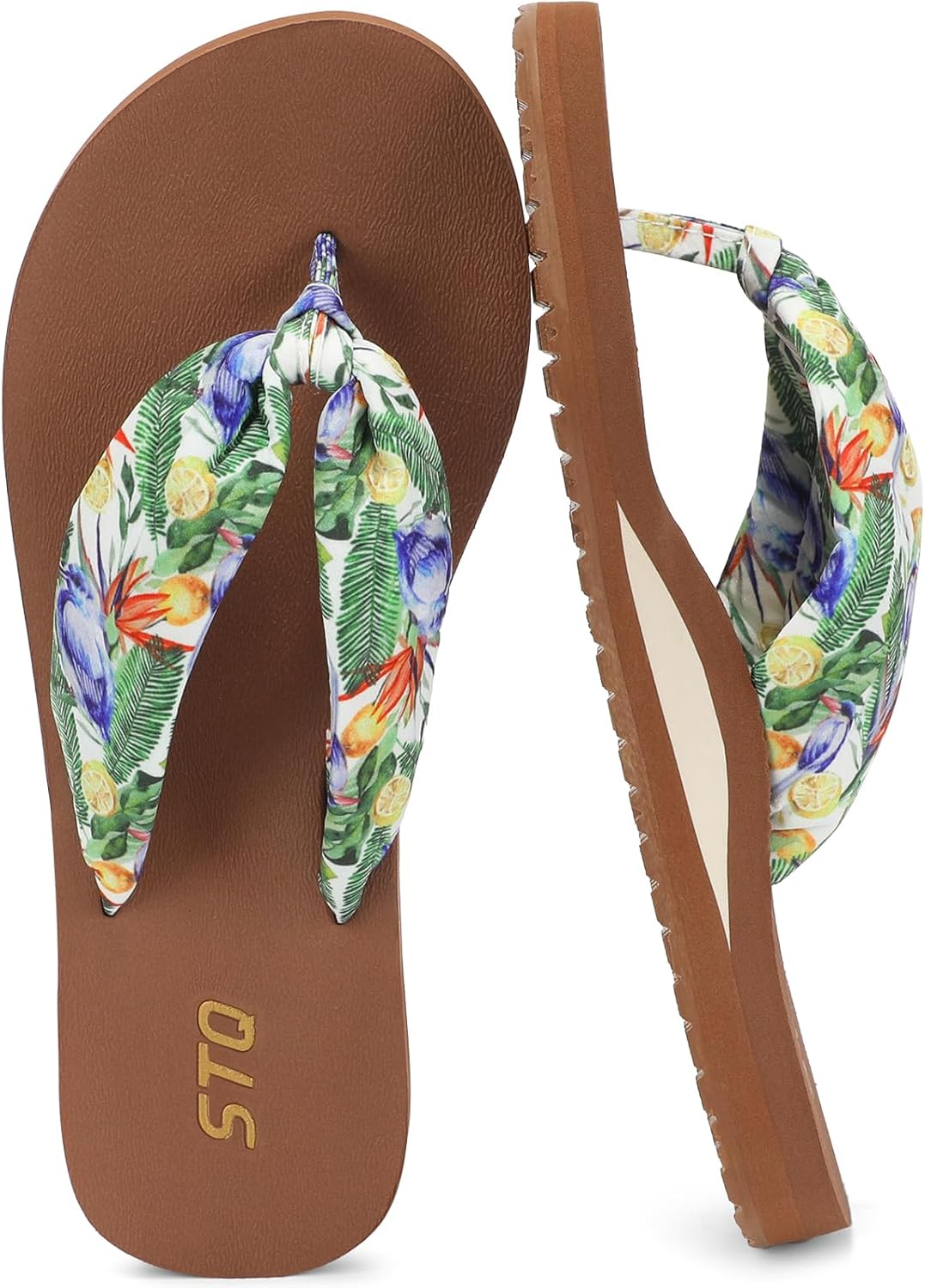 STQ Arch Support Flip Flops for Women Beach Sandals with Plantar Fasciitis Relief