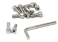 Vista 275 de iexcell 25 piezas M4 x 60/65/70/75/3.150 in paso de rosca 0.028 in acero inoxidable 304 cabeza hexagonal Tornillos Tornillos surtido Kit