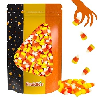 Half Pound Fruidles Candy Corn, Classic Halloween Candy Treats- Dragon teeth Bulk, Fun & Festive Holiday Snacking Fun