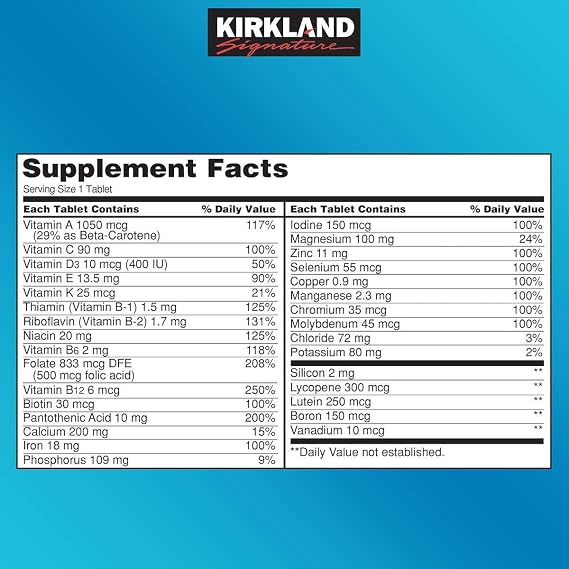 KIRKLAND Signature Daily Multi, 500 Tablets