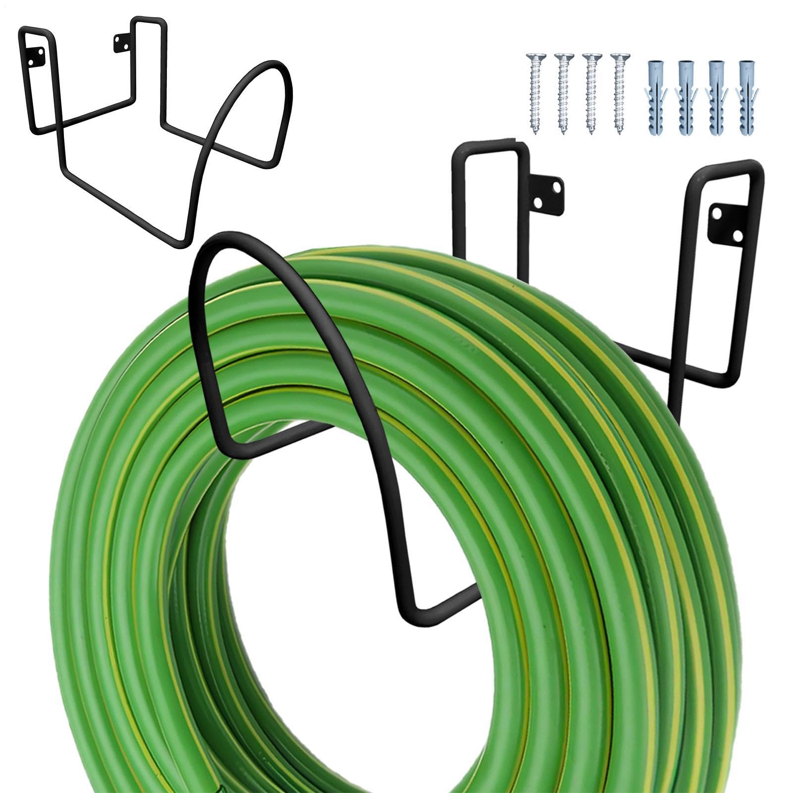 Soporte para manguera de jardín resistente para organizar patios exteriores
