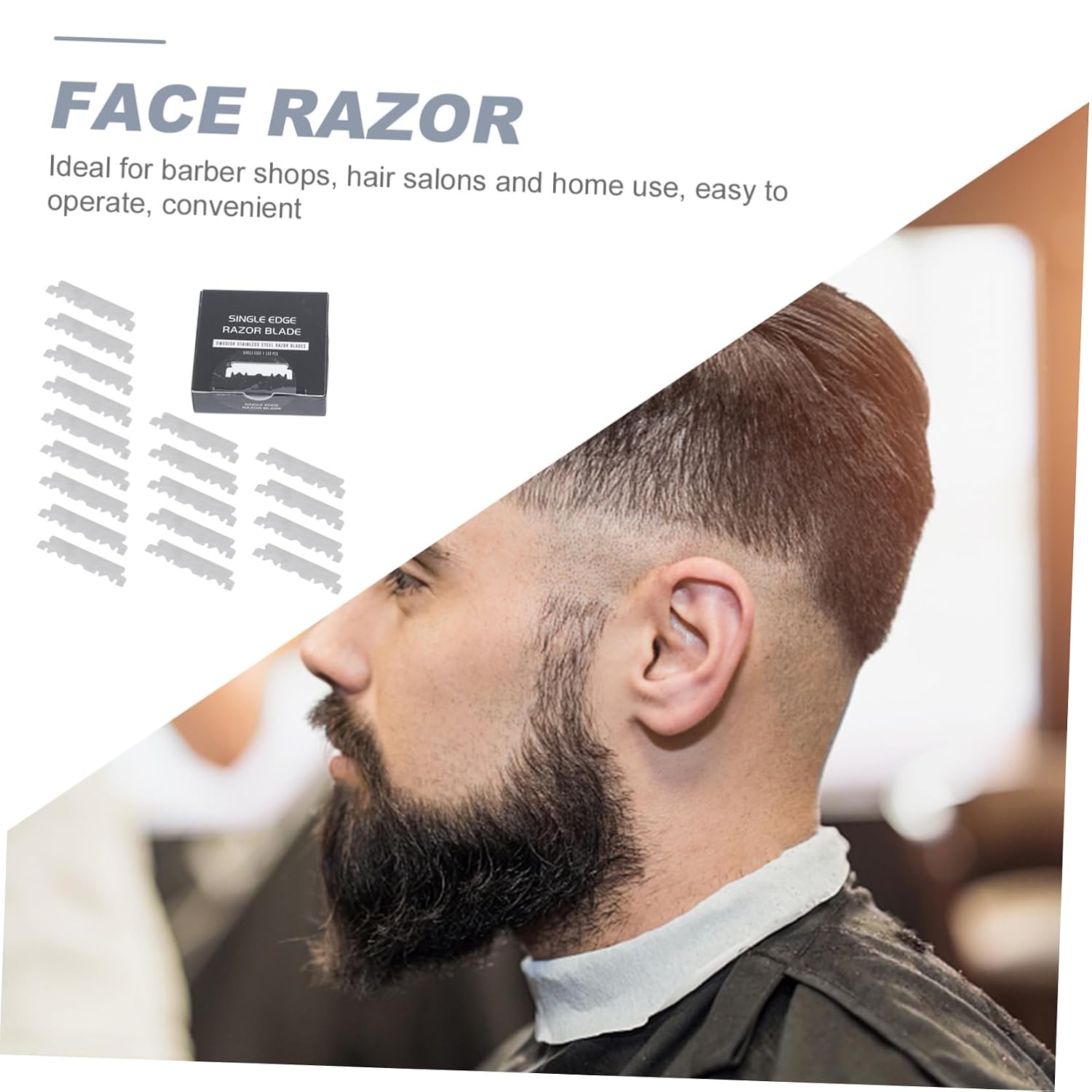 400pcs Manual Shaving Razor Single Edge Razor Blades Men Face Shaver Safe Car Stainless Steel Blades