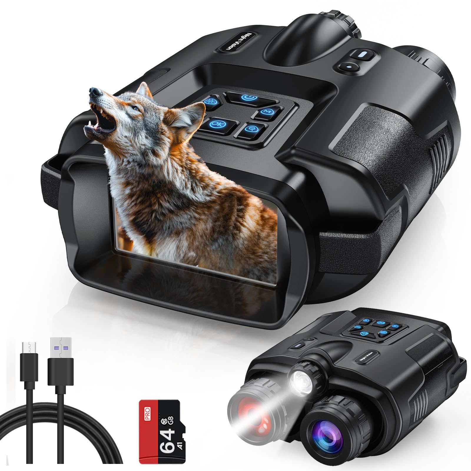 Haokoo 4K Nachtsichtgerät Profi Z095, Schwarz