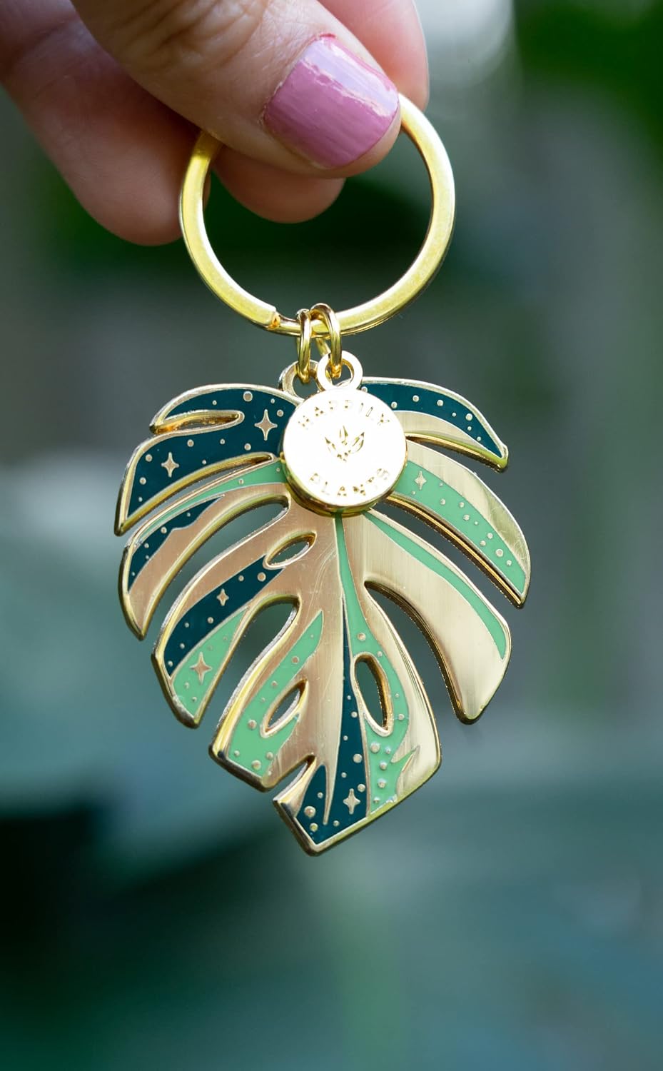Monstera Deliciosa Keychains, Plant Keychains