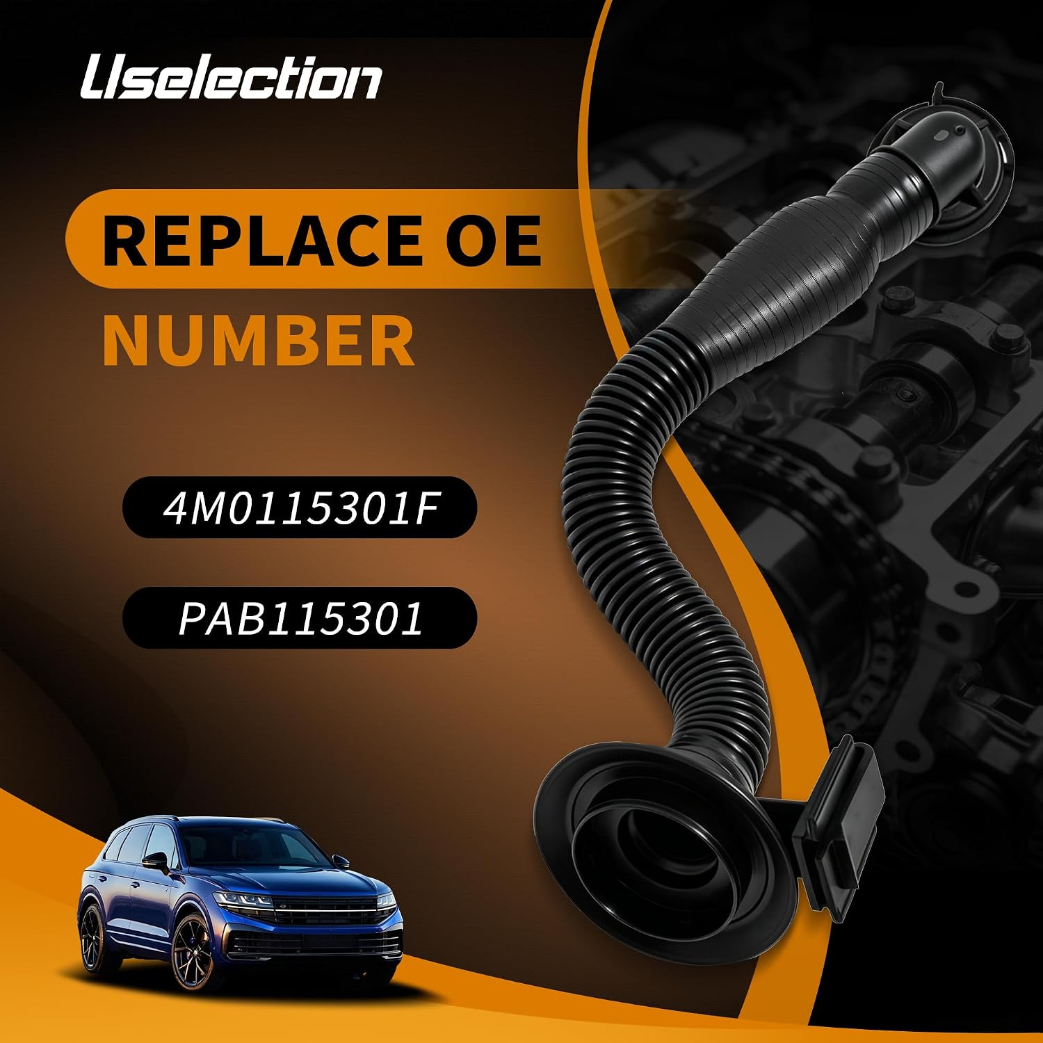 4M0115301F Engine Oil Filler Tube Pipe Hose Compatible with Audi Q7 2016-2022 2.0L 2.0T Gas Oil Filler Tube